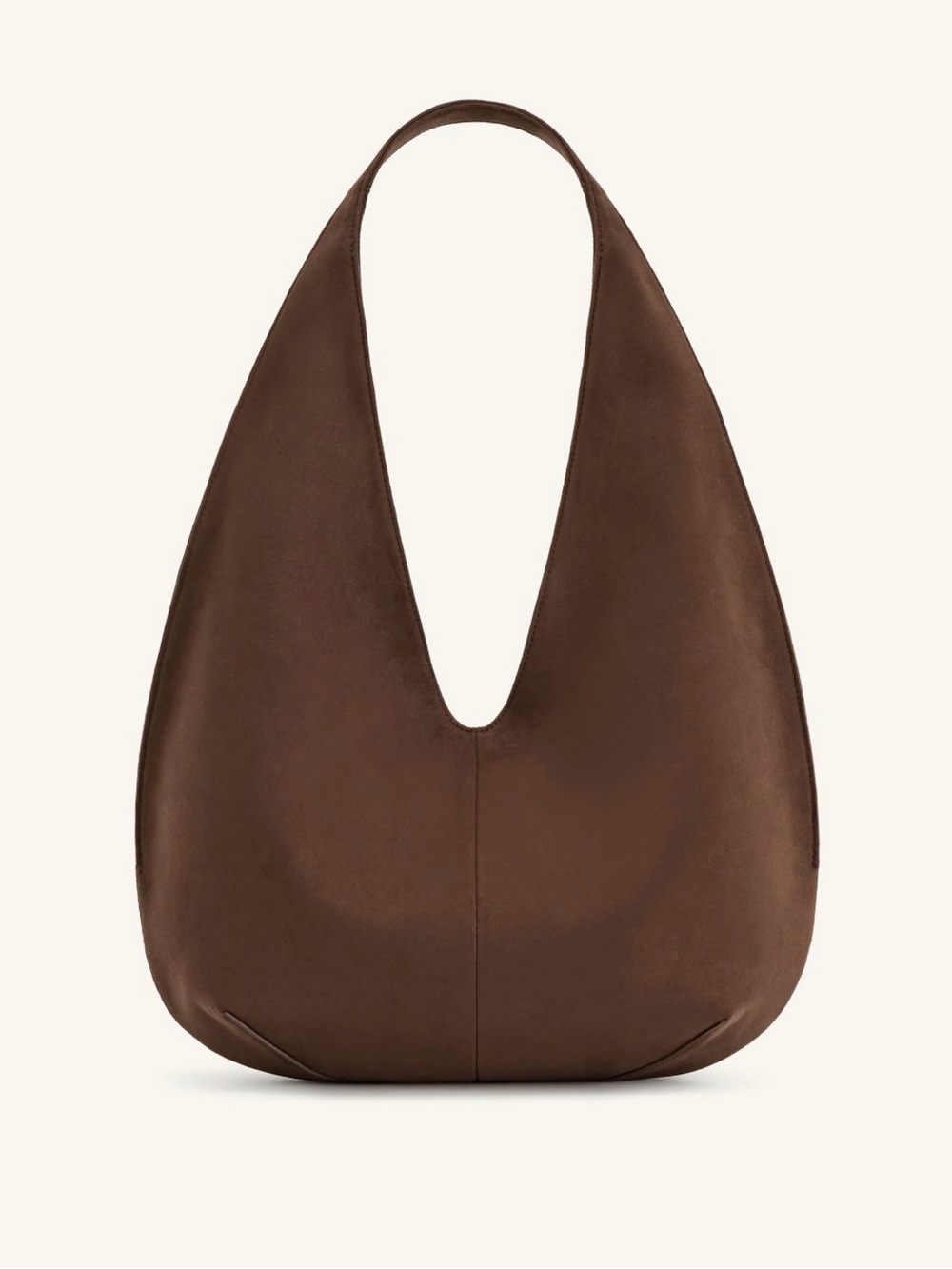 JW PEI Faux Suede Mocha Brown Hobo Bag